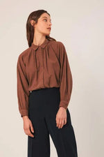 Crepe Cotton Shirt - Tabaco