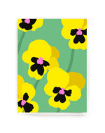 Yellow Pansies Card