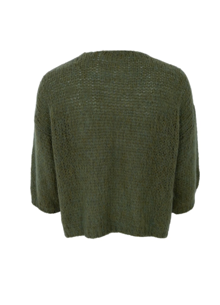 Casey Knitted Cardigan - Army