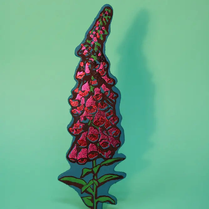 Embossed Leather Bookmark - A Good Weed, Turquoise