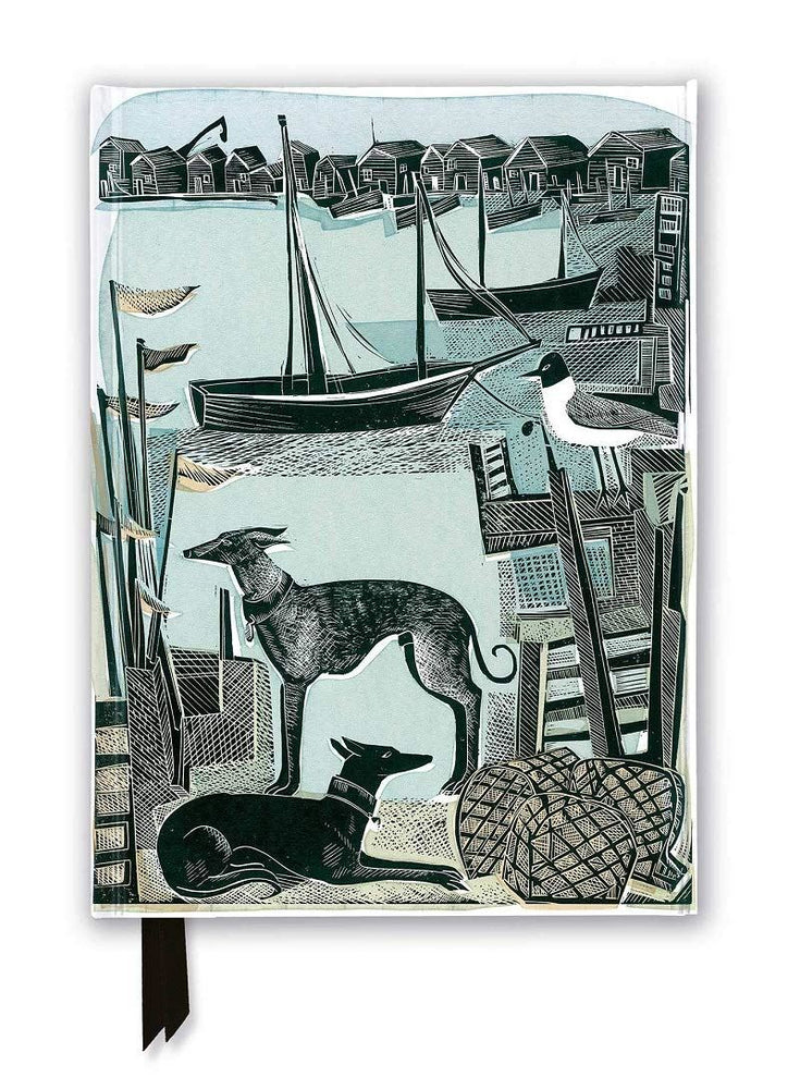 Angela Harding Harbour Whippets Foiled Journal A5 (Ruled)