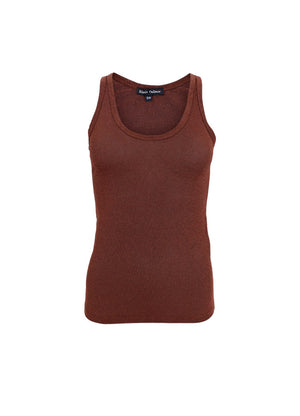 Faye Lurex Strap Top - Coffee