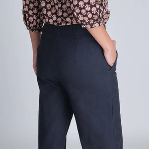 Anna Wide Leg Trousers - Grey Twill