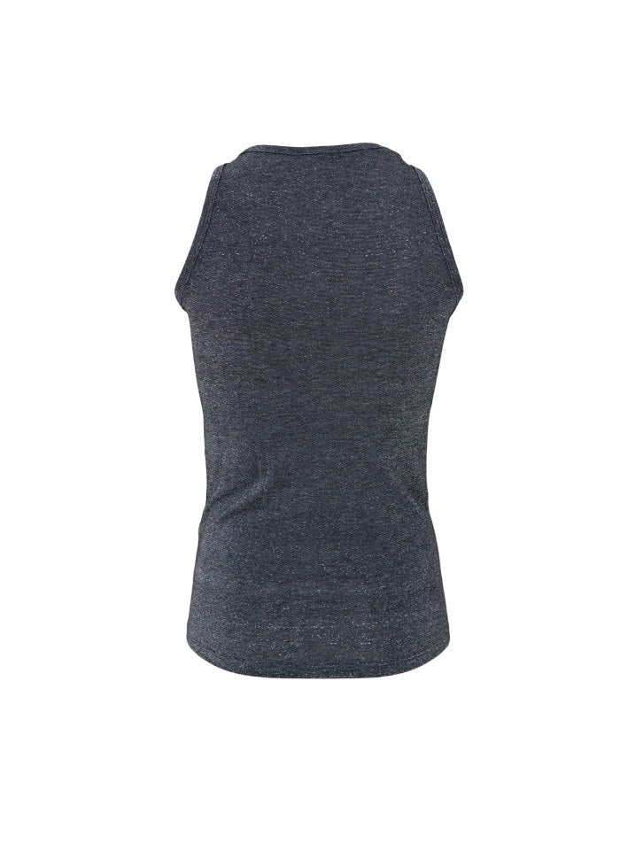 Faye Lurex Strap Top - Steel Grey