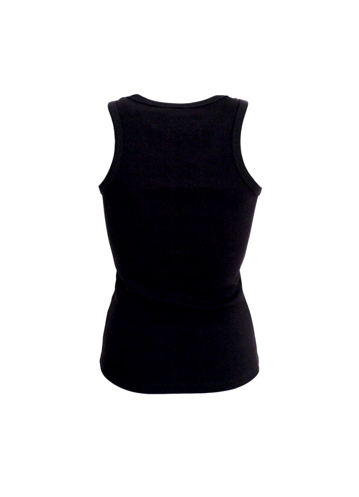 Ena Rib Tank Top - Black