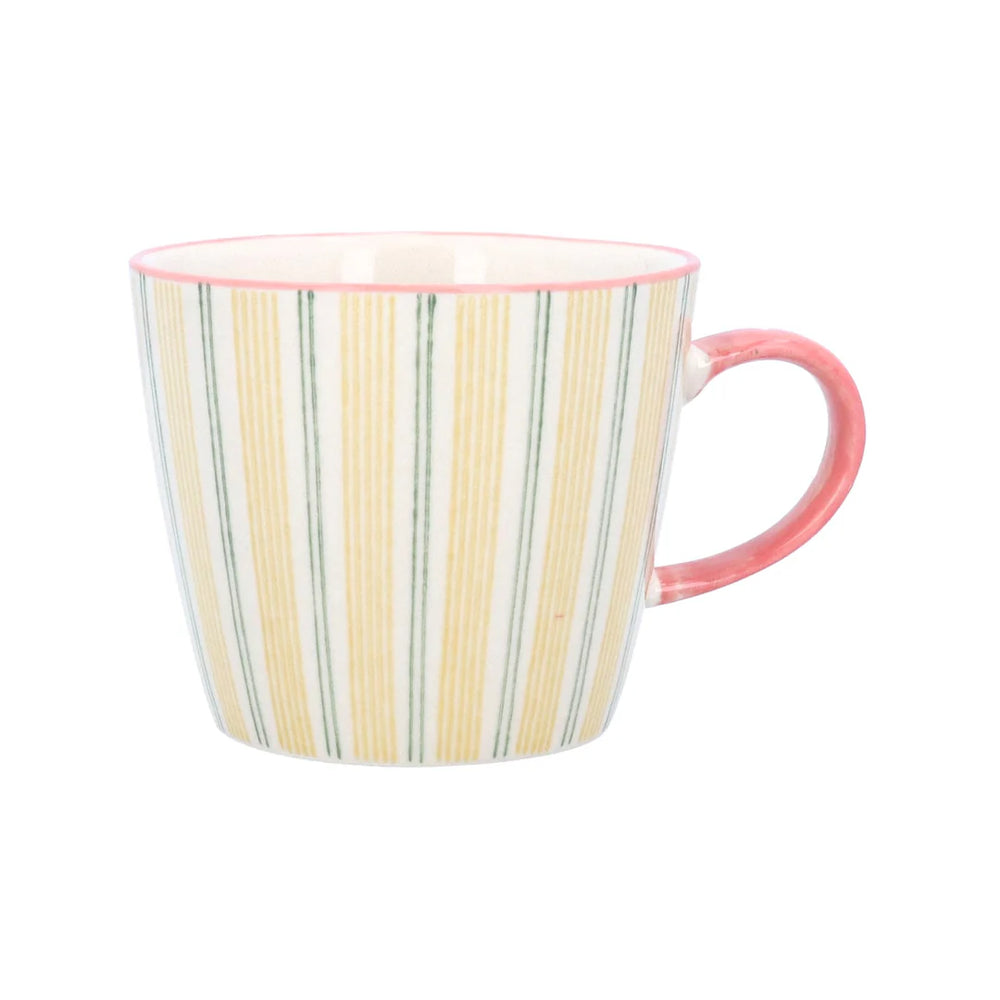 Yellow Stripe Stoneware Mug