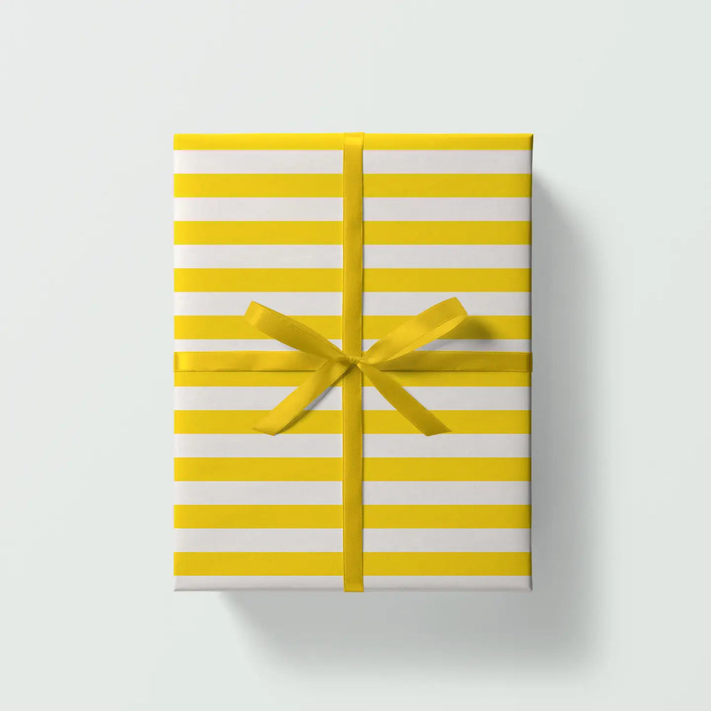 Yellow Stripe Gift Wrap Sheet