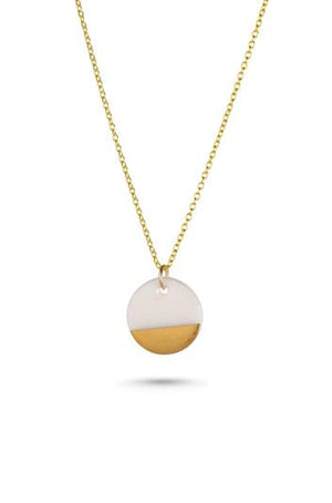 Porcelain Gold Dipped Necklace