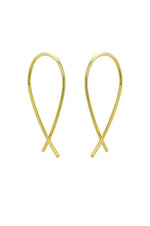 Gold Mini Crossover Earrings