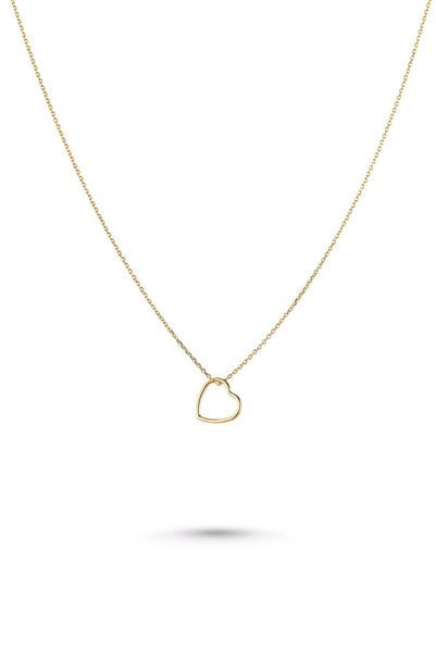 Gold Open Heart Necklace