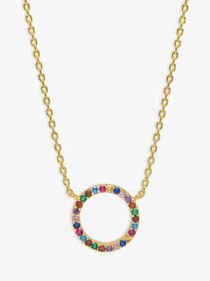 
                
                    Load image into Gallery viewer, Multi Cz Circle Necklace
                
            