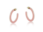 Melia Resin Hoop Earrings - Peach