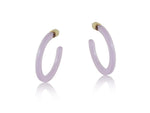 Melia Resin Hoop Earrings - Lilac