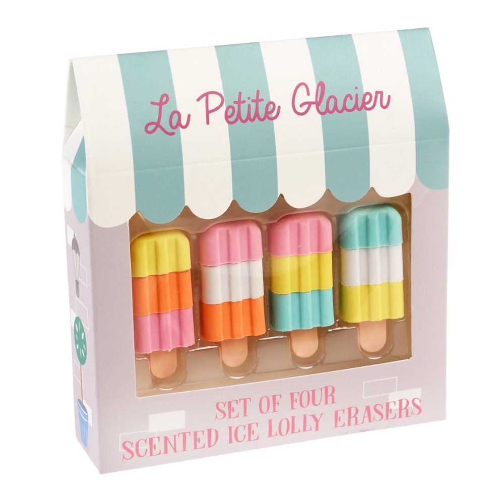 
                
                    Load image into Gallery viewer, Set of 4 Lolly Erasers (Rubbers)
                
            