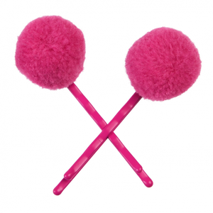 Pink Pompom Hair Grips