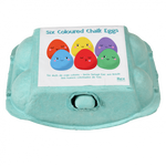Box of 6 Coloured Chalk Eggs