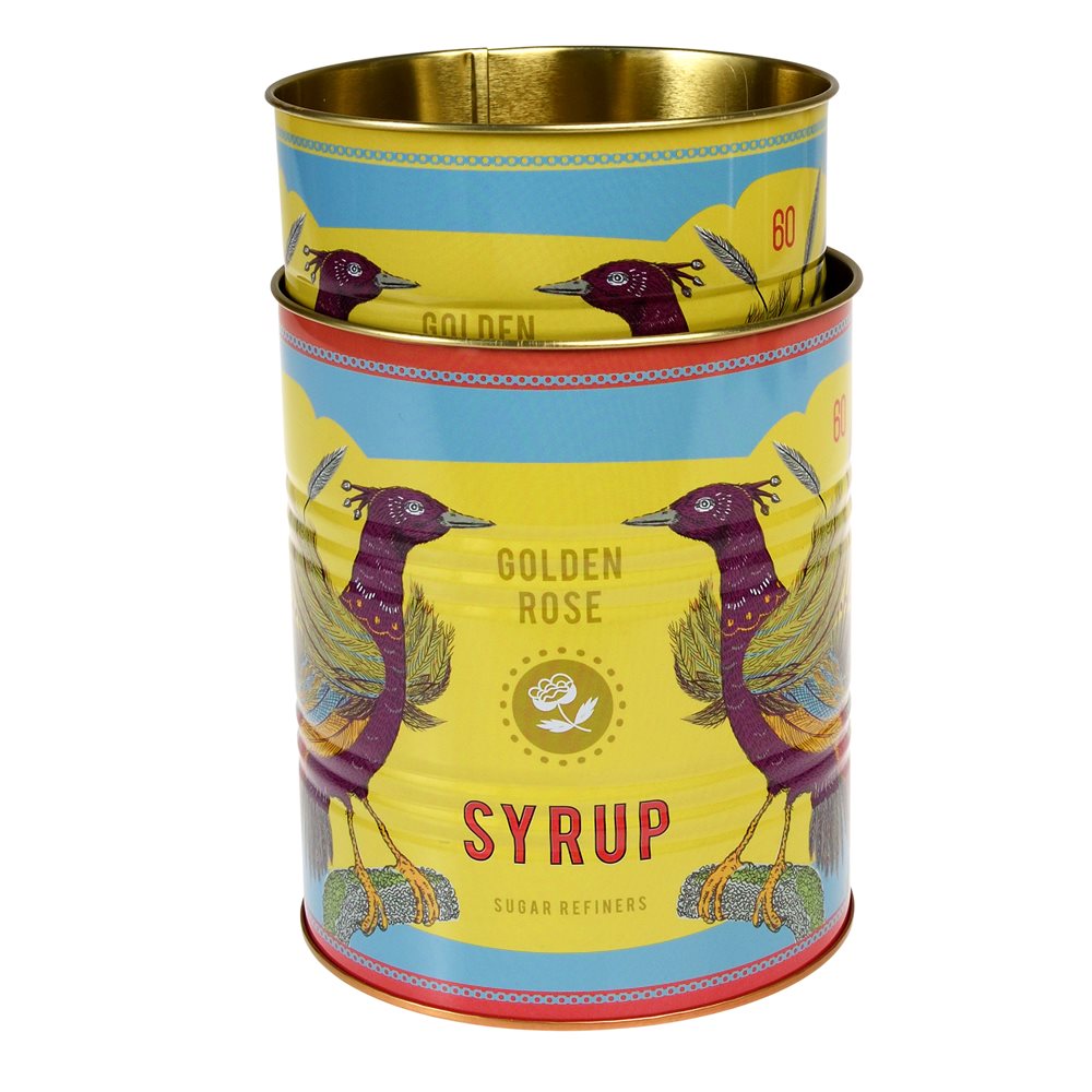 Golden Syrup Storage Tins, Set of 2