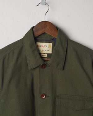 Men's Organic Buttoned Workshirt - Vine Green