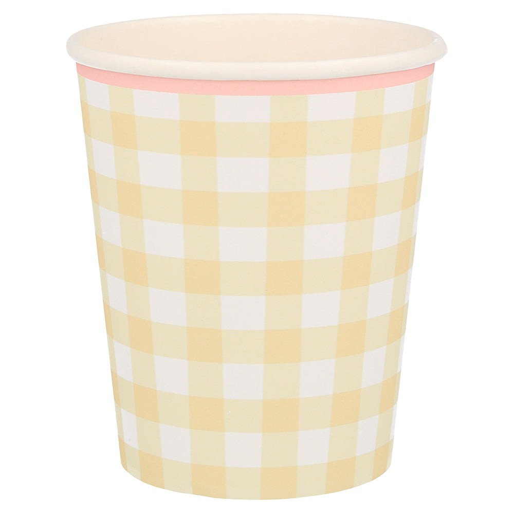 Gingham Cups (pack of 12)