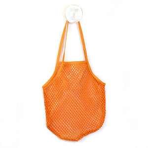 Orange String Cotton Shopping Bag