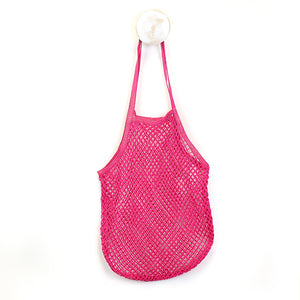 Magenta String Cotton Shopping Bag