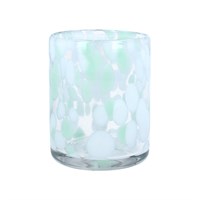 
                
                    Load image into Gallery viewer, Glass Tumbler 9cm - Green/White Marble
                
            