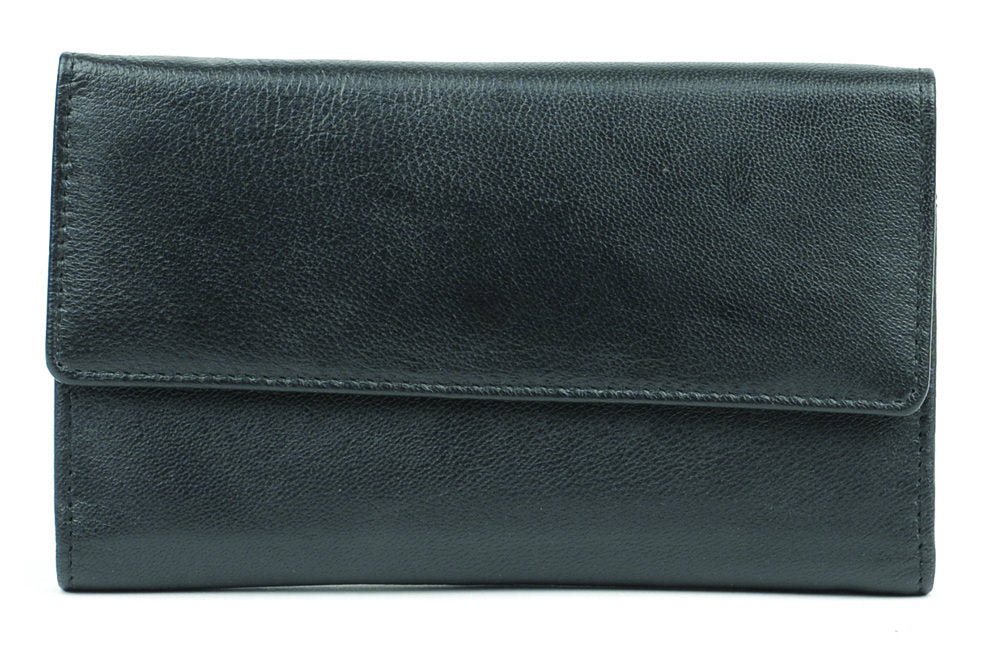 Large Ladies Leather Wallet Purse
