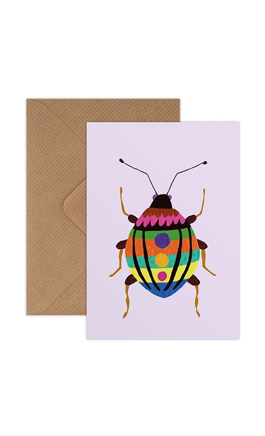 Brie Harrison Greetings Card - Beetle