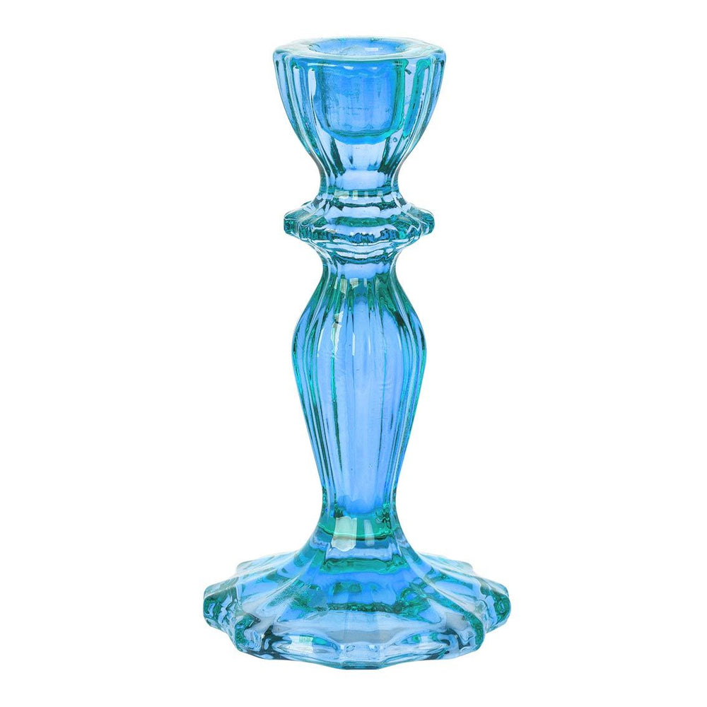 Glass Candle Holder - Blue
