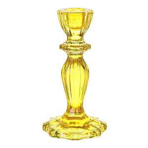 
                
                    Load image into Gallery viewer, Glass Candle Holder - Yellow
                
            