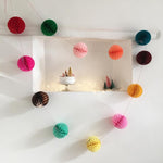 Paper Ball Bunting Decoration - Multi-coloured