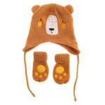 Brown Bear Hat and Mittens