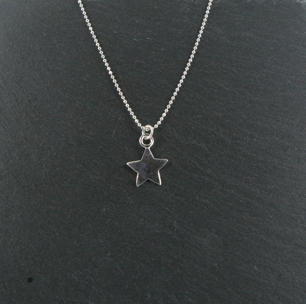 Medium Star Charm Necklace Sterling Silver