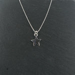 Medium Star Charm Necklace Sterling Silver