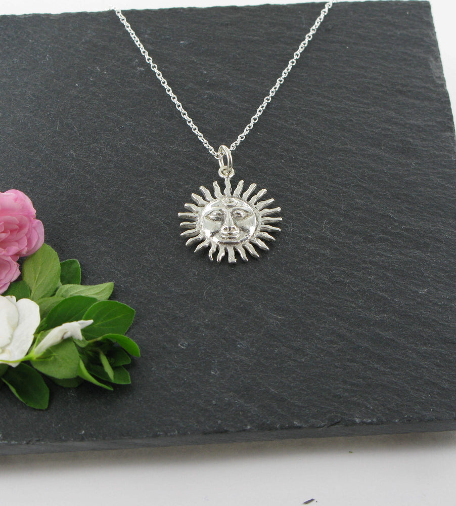 Sun Necklace Sterling Silver