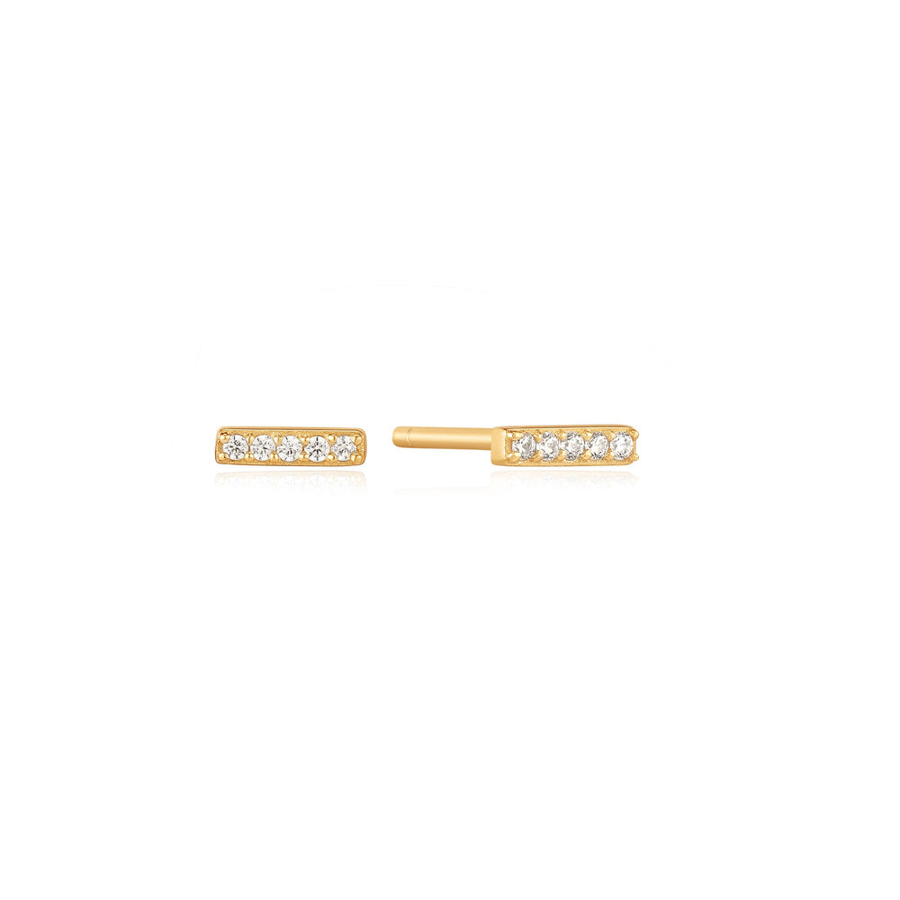
                
                    Load image into Gallery viewer, Glam Bar Stud Earrings Gold
                
            