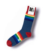 Rainbow Blue Fine Mr D London Socks