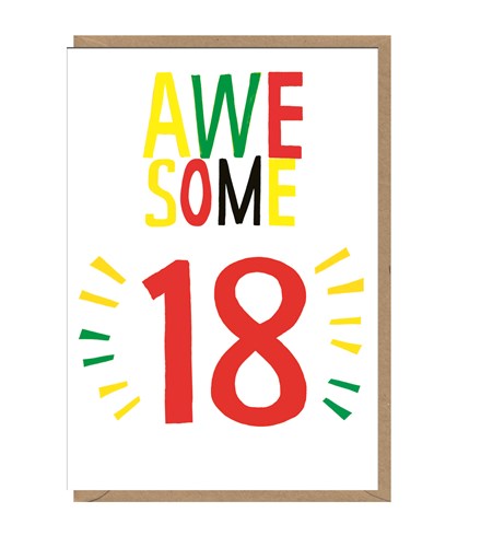 Awesome 18 Age Card