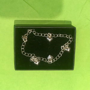 Multi Heart Bracelet Sterling Silver