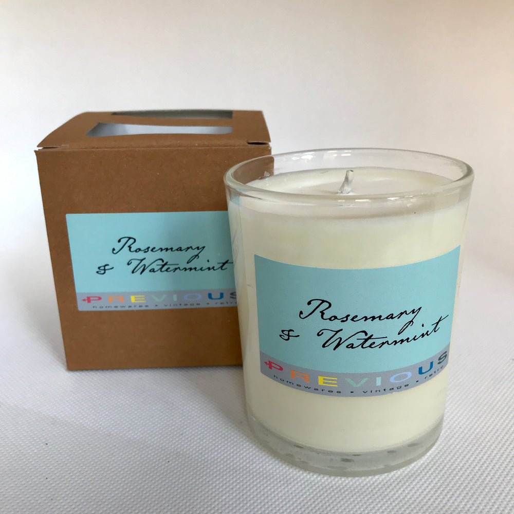 Large Scented Candle: Rosemary and Watermint