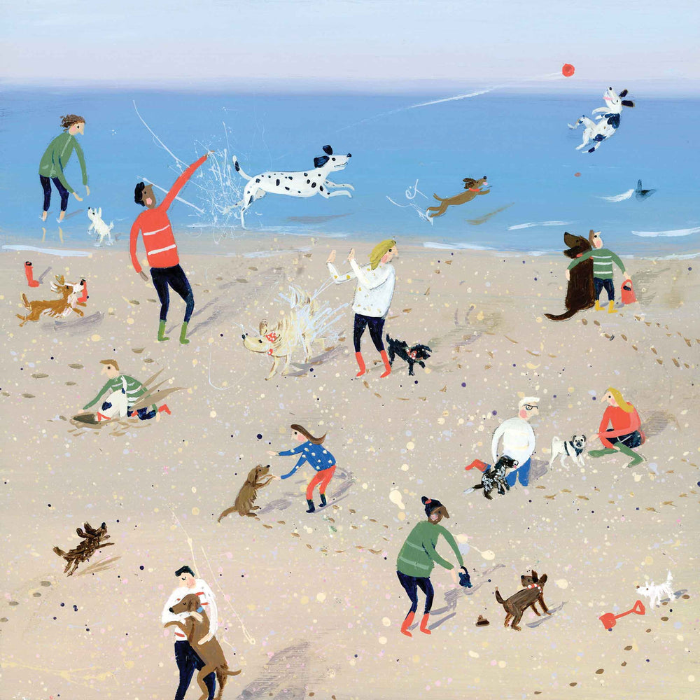 Seaside Doggies Greetings Card