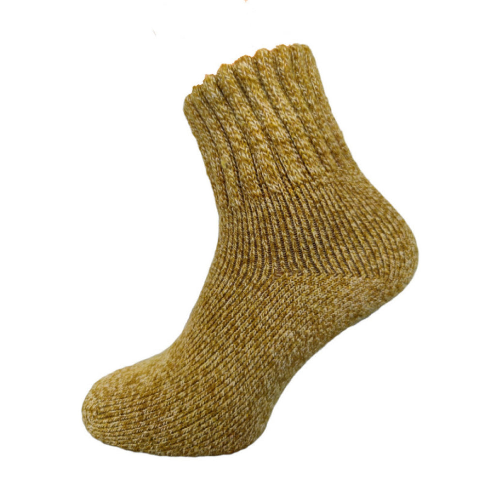 Thick Mustard Wool Blend Socks