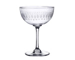 Set of 6 Ovals Design Crystal Champagne Glasses by 'The Vintage List'