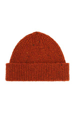 Speckled Donegal Wool Hat - Burnt Orange