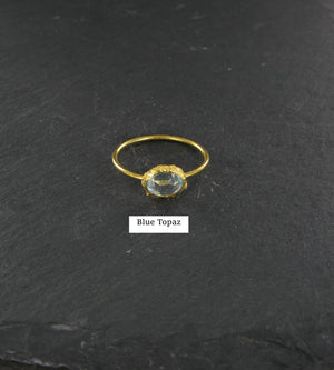 Blue Topaz Stone Ring