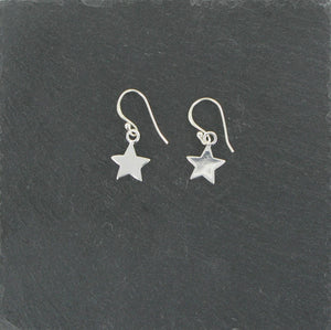 Star Drop Earrings Sterling Silver