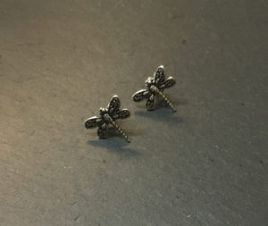 Dragonfly Stud Earrings Sterling Silver