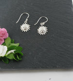 Drop Sun Earrings Sterling Silver