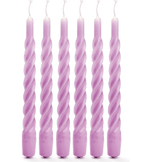 Twisted Candles Lilac - Set of 6