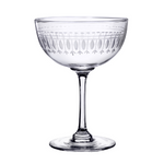 Pair of 'The Vintage List' Ovals Design Crystal Champagne Glasses